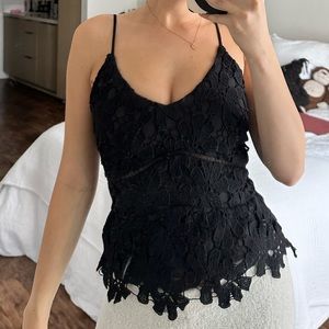 black lace tank blouse from lf never worn- no tags